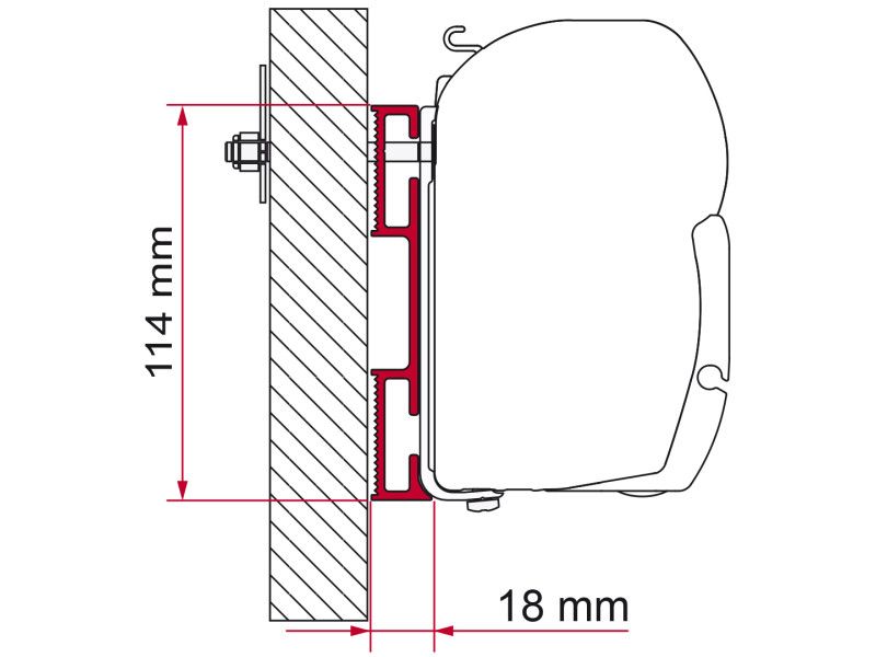 Fiamma F45 S Adapter D 98655-021 - Suit Fiamma F45 S Awnings