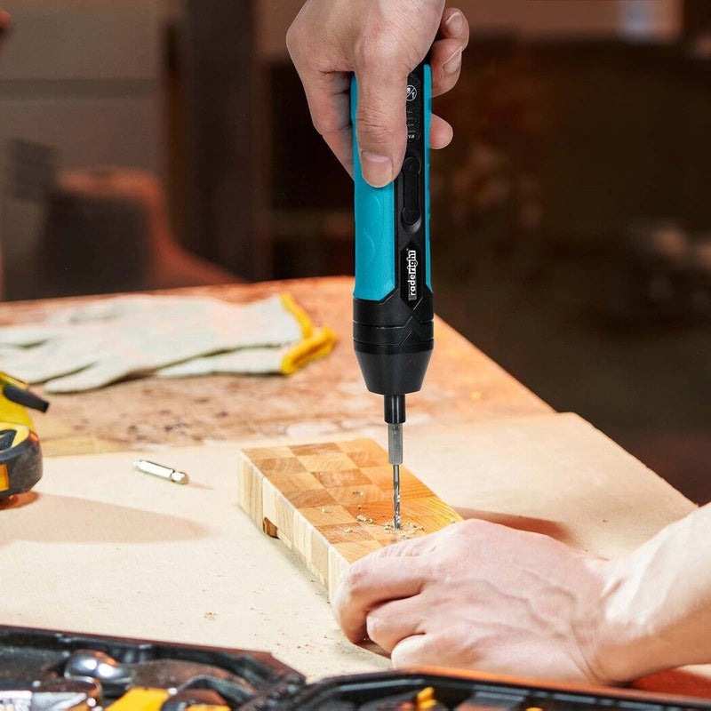 Traderight 37 Pcs Cordless Screwdriver SetRechargeable 1500mAh Battery 300RPM