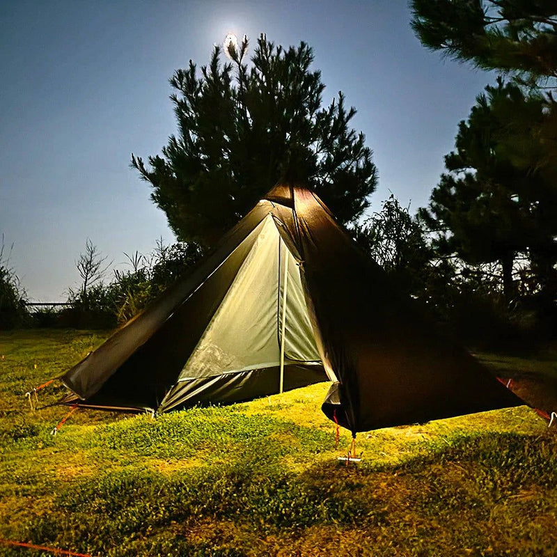 Tipi Hot Tent with Chimney Window Bushcraft Green