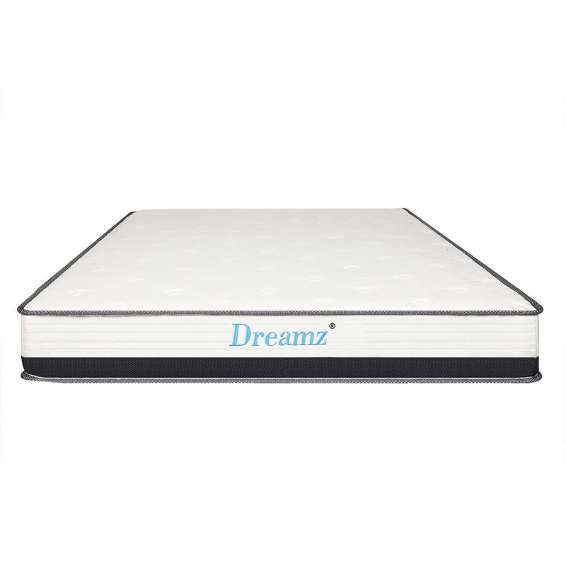 Dreamz Pocket Spring Mattress HD Foam Medium Firm Bedding Bed Top Queen 21cm