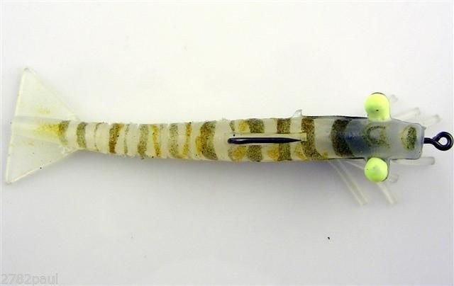 89mm Zerek Live Shrimp Pre Rigged Lumo Eyes Jointed Body Lure