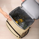 Cooler Backpack Outdoor with PEVA Lining Khaki