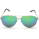 North Beach Fugu Silver/Green Mirror Unisex Polarised Sunglasses