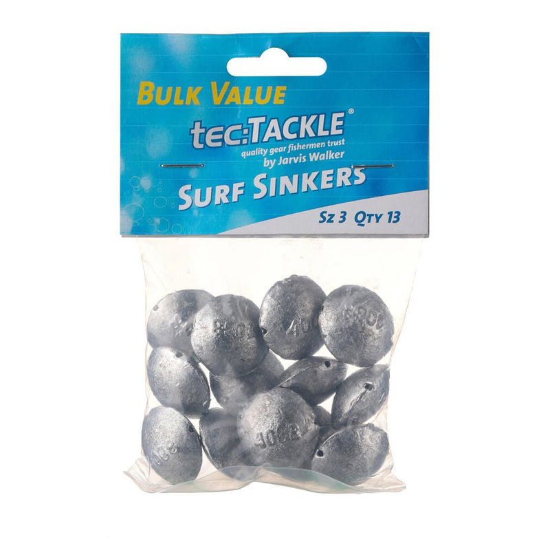 13 Pack of Jarvis Walker Size 3 Surf Sinkers - Value Pack