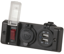 USB & 12V Cigarette Lighter Power Socket (Switched)