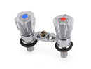 Hot & Cold Shower Mixer Tap Chrome Crystal Handles