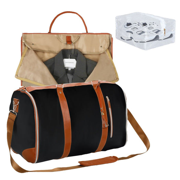 Slimbridge Garment Bags 2 in 1 Hanging Suit Convertible Travel Duffle Black