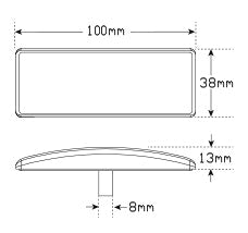 LED Autolamps EU38RMHD Rear-end outline marker  with inbuilt reflector 3M Tape, 12-24V, Blister