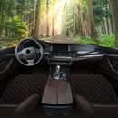 3-Piece Universal Car Seat Covers Breathable Cotton Linen Cushion Set Black