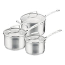 3-Piece Scanpan Impact 18/10 Stainless Steel Saucepan Set  (High Quality Pots)