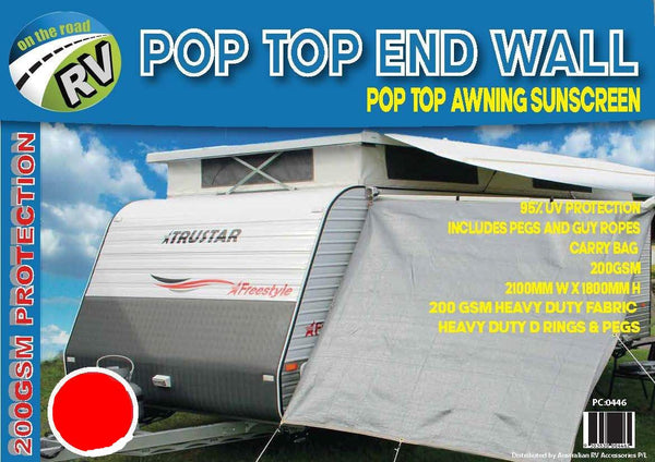 On The Road RV Pop Top Privacy Screen End Wall