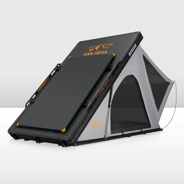 San Hima Kalbarri Roof Top Tent Hardshell With Roof Rack + 200W Solar Panel