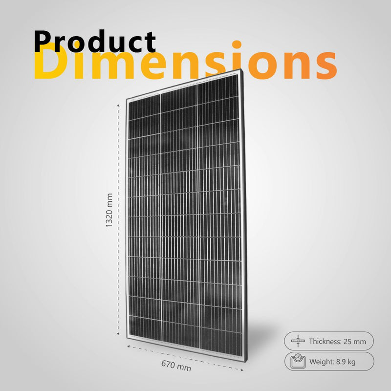 2x Exotronic 180W Fixed Solar Panel