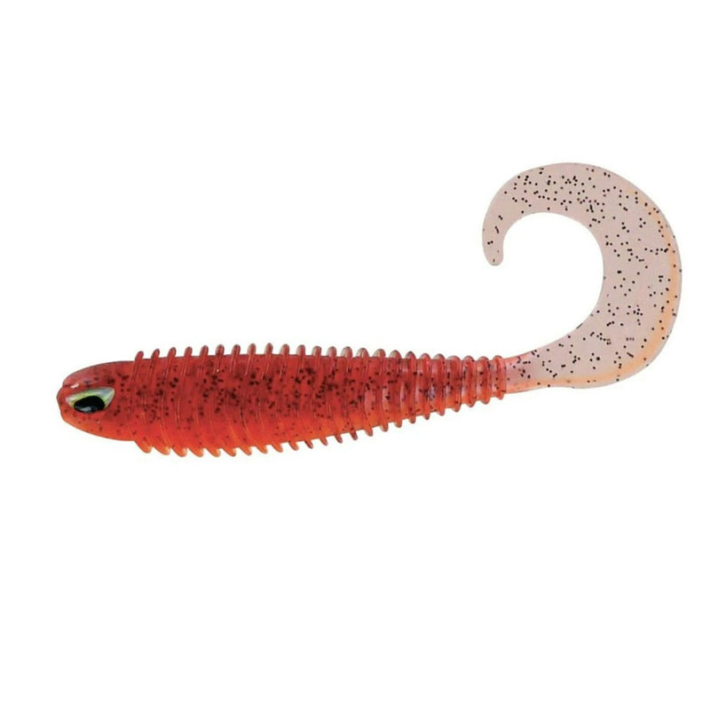 Chasebaits 3 inch Curly Baits Soft Plastic Fishing Lures - Pearl Prawn