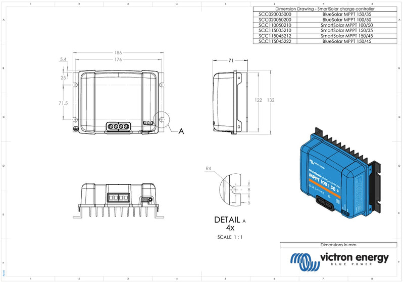 Victron 12/24V 50A BlueSolar MPPT 100/50 Non-Bluetooth Solar Charge Controller