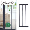 Levede Baby Safety Gate Adjustable Pet Stair Barrier 20cm Door Extension Black