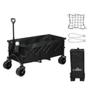 Lambu Folding Wagon Cart 300L Garden Outdoor Camping Shopping Trolley Wheels