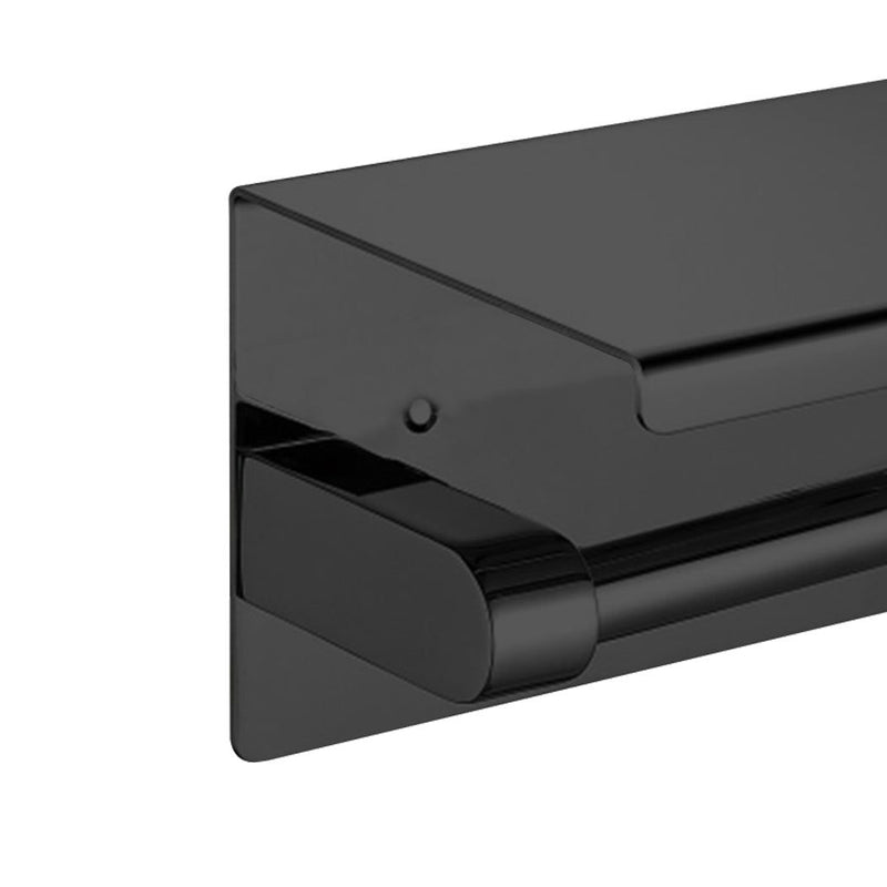 Traderight Group  Toilet Paper Holder Roll Bath Tissue Storage Hook Rack 304 Stainless-Steel Black