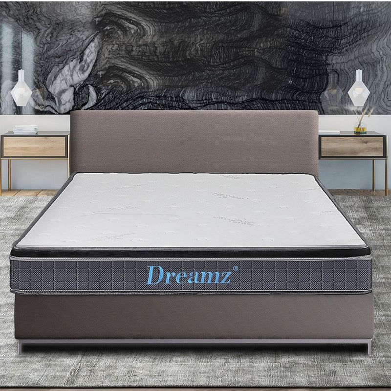 Dreamz Bedding Mattress Spring Double Size Premium Bed Top Foam Medium Firm 18cm