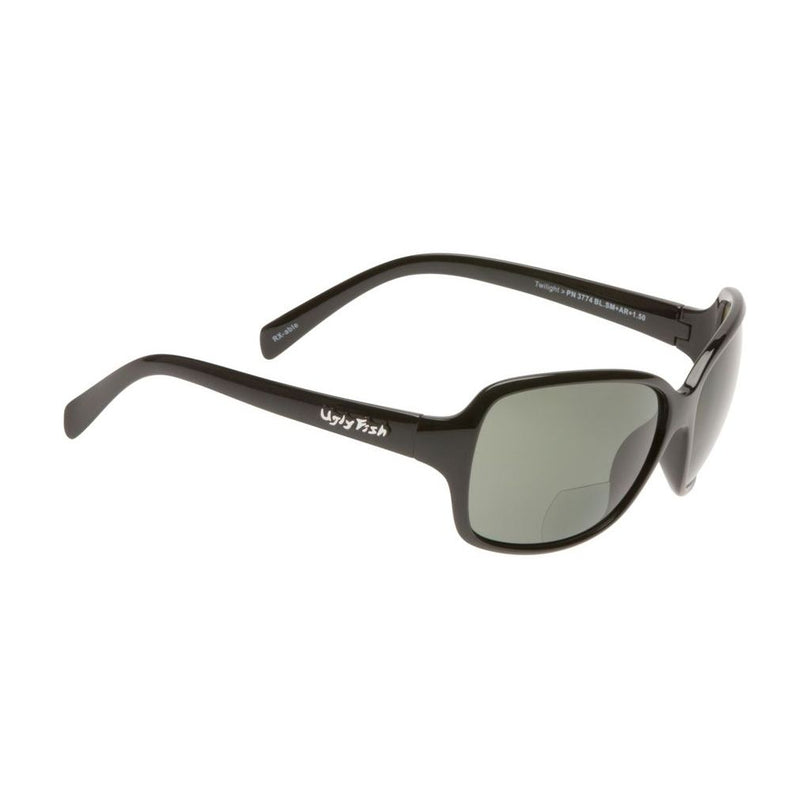 Ugly Fish Twilight +2.50 Bifocal Black Frame/Smoke Lens Polarised Sunglasses