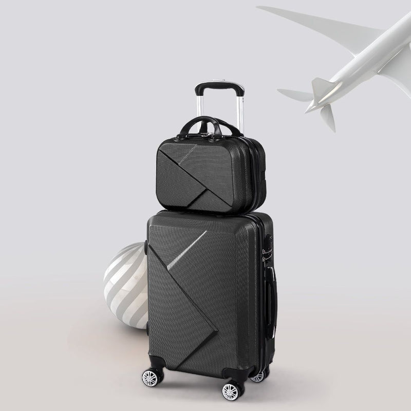 Slimbridge 2Pcs Luggage Suitcase Trolley Set Travel TSA Lock Storage Hard Case