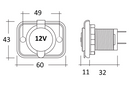 Waterproof 12V Accessory Socket