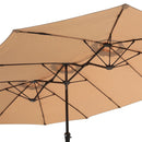 Centra Big Patio Umbrella Twin Outdoor Garden Pool Sun Shade Stand Double-Sided