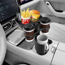 Car Cup Holder Expander Tray Detachable Food & Drink Tray Black