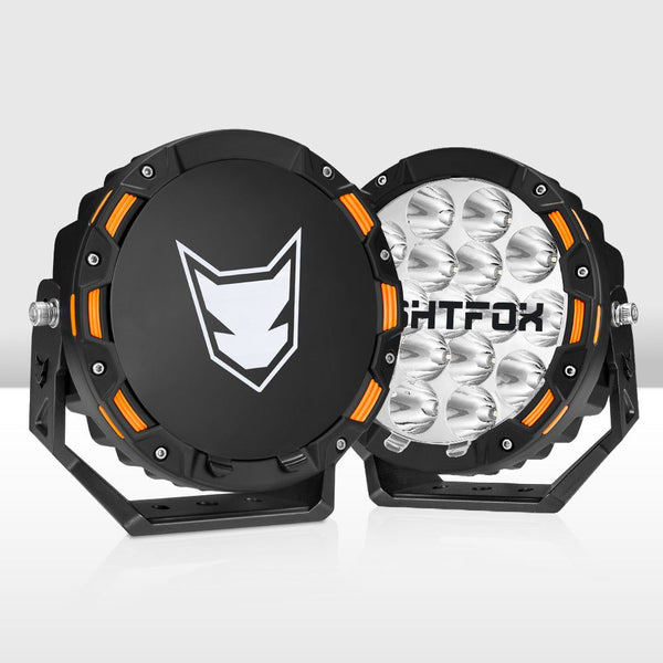 LIGHTFOX 7inch OSRAM LED Driving Spot Lights 1Lux@1,032m(Pair) 13,226Lumens