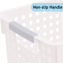 16x Plastic Storage Baskets Bulk w/ Grip Handles - 39.5x20.5x19.5cm