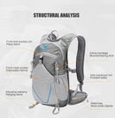 12L Waterproof Mountaineering Backpack Grey