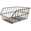 Black PVC Coated Metal Low Profile Wire Bicycle Rear Basket 38x30x17cm