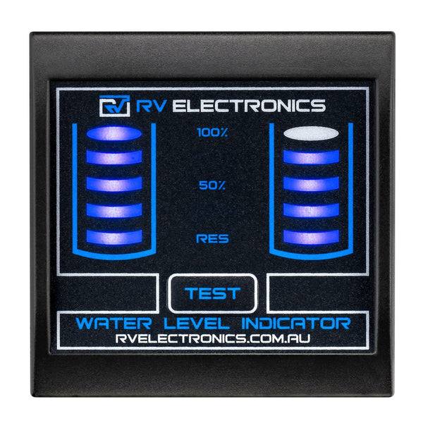 Slimline LED Water Level Indicator Double Tank Gauge - Black