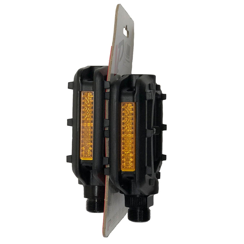 VP Components Black One-Piece Large Platform Replacement Bike Pedal Set 9/16-Inch