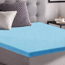 Dreamz 5cm Thickness Cool Gel Memory Foam Mattress Topper Bamboo Fabric Queen