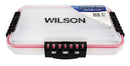Small Wilson Deluxe Waterproof Fishing Tackle Tray - Worm Proof Tackle Box