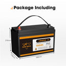 San Hima 12V 100Ah Lithium Iron Phosphate Battery LiFePO4 w/ Self-heating Function & Bluetooth