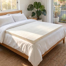 Dreamz Latex Mattress Topper Double Natural 7 Zone Bedding Removable Cover 5cm