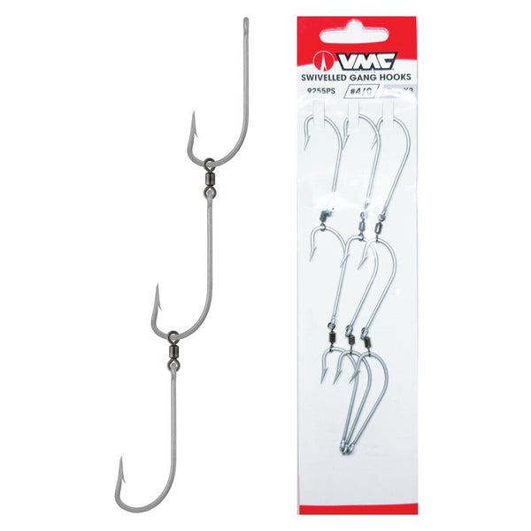 VMC 3 Sets of 3 Chemically Sharpened Swivelled Gang Hooks