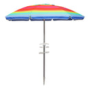 Centra 2.2m Outdoor Beach Umbrella Tilting Tropical Shelter Parasol Rainbow