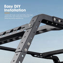 San Hima Universal Ute Tub Rack Steel 3mm + Pair Recovery Tracks Board Black