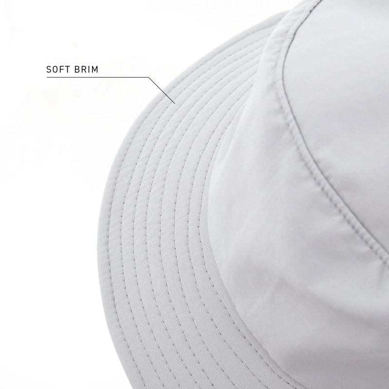 Ocean & Earth G-Land Adult Soft Peak Full Brim Surf Bucket Hat Stone Size XS-XL