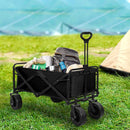 Lambu Garden Camping Trolley Outdoor Garden Wagon Cart Folding Widen Picnic Black