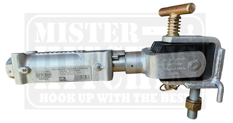Mister Hitches Poly Block Over-Ride Off-Road 4X4 Coupling 2000kg - Bolt On (MHTCPBOR)