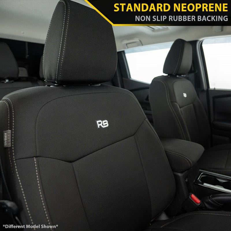 Toyota Hilux 8th Gen V-Active SR5/Rogue – Leather (Electric Seat) GP4 Neoprene 2x Front Row Seat Covers