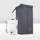 San Hima Shower Awning Tent Instant Fold-Out Ensuite & 8L Gas Hot Water Heater