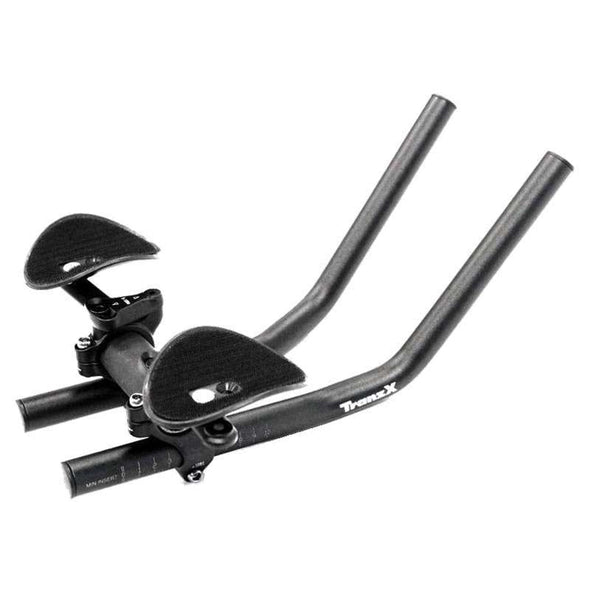 Tranz X Triathlon Tri-Bars 25.4 - 31.8mm Adjustable With Cold Forged Clamp Set