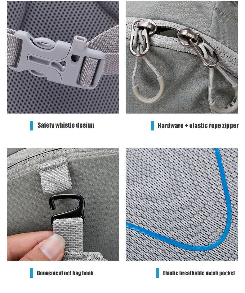 12L Waterproof Mountaineering Backpack Grey