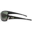 Dirty Dog Stoat Polished Black/Green Men's Polarised Wrap Sunglasses