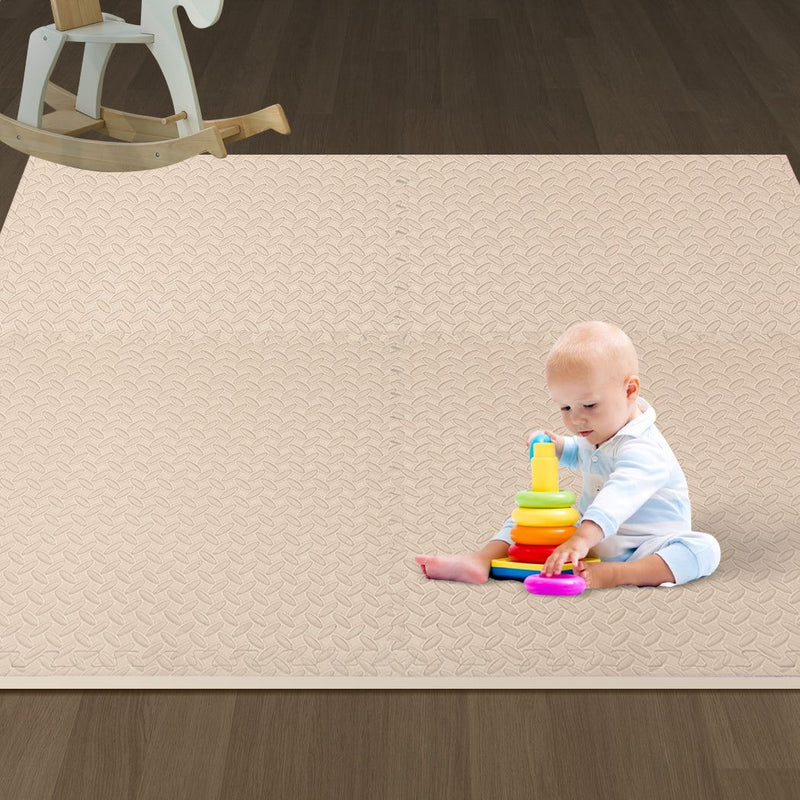 Bopeep EVA Foam Kids Play Mat Floor Kid Crawling Interlocking Home White 60x60